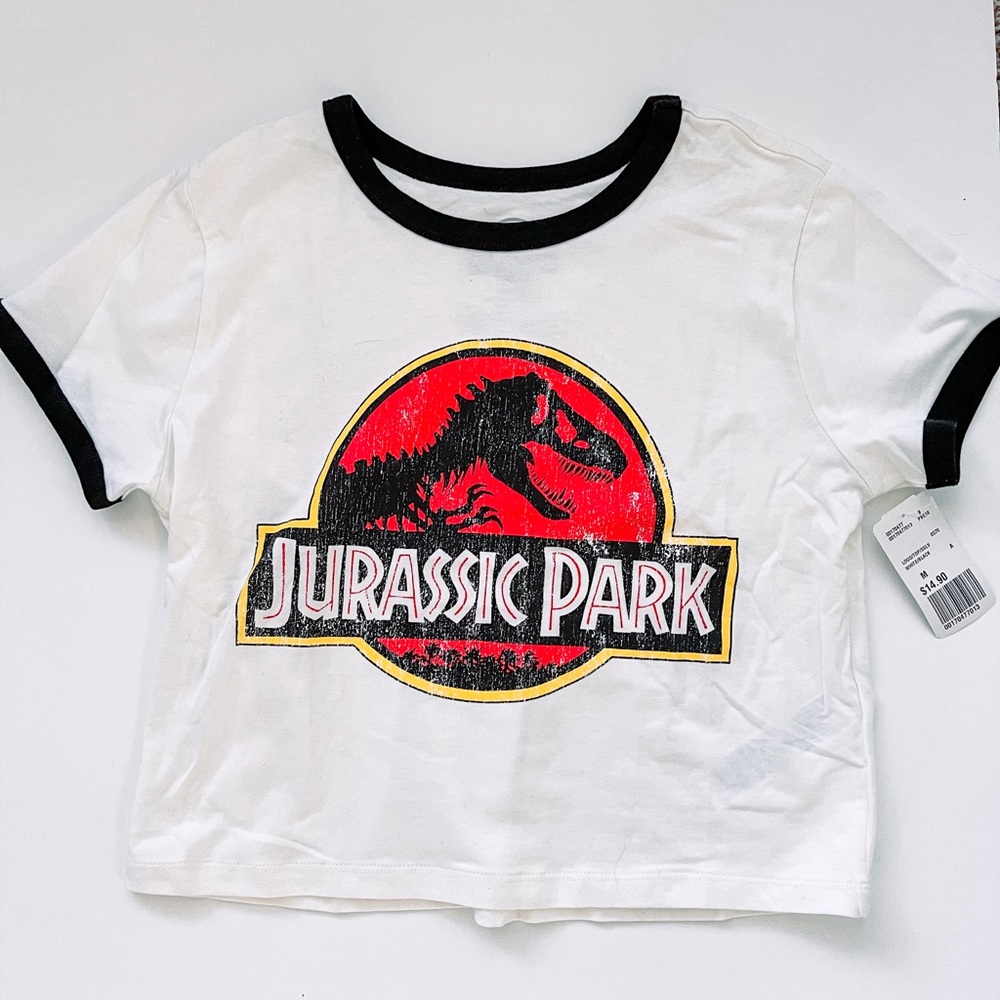 NWT Jurassic Park Crop Top T-shirt